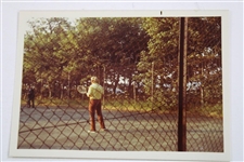 Two (2) Original Jack Nicklaus Playing Tennis Color Photos - Just Lost The Open to Trevino by 1 Shot