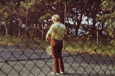 Two (2) Original Jack Nicklaus Playing Tennis Color Photos - Just Lost The Open to Trevino by 1 Shot
