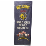 World Series of Golf Large Canvas Welcome Banner - Hung at Golf Course - NEC Sponsor 1984-1999