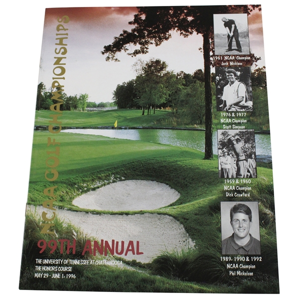 1996 NCAA Championship Official Program - Tiger Woods Winner
