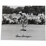 Gene Sarazen Signed Putting in Knickers Photo JSA ALOA