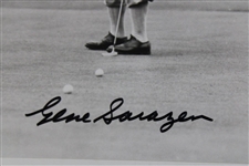 Gene Sarazen Signed Putting in Knickers Photo JSA ALOA