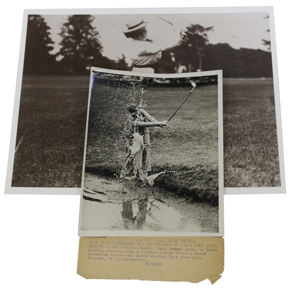 Property of Margaret Curtis Signed 1935 Wire & 2nd Generation Photo of 1902 Womens Amateur at Brookline JSA ALOA