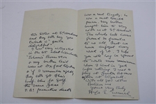 Handwritten Letter to J.H. Taylor about Taylor's 1943 'Golf: My Life's Work'