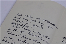 Handwritten Letter to J.H. Taylor about Taylor's 1943 'Golf: My Life's Work'