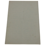Handwritten Letter to J.H. Taylor about Taylor's 1943 'Golf: My Life's Work'