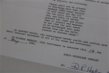 Ben Hogan Signed Sohio Petroleum Co. Contract JSA ALOA