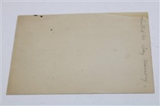 Jerome D. Travers Announcing 1st Exhibition Match w/Farrell, Sarazen, & Burke Cardboard Notice