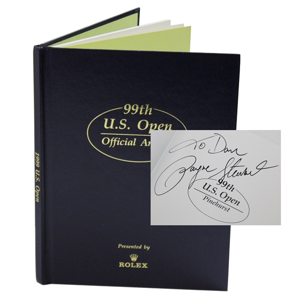 Payne Stewart Signed 1999 US Open at Pinehurst Annual - Personalized JSA ALOA