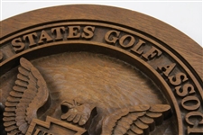 Large USGA Carved Member Round Wall Plaque Display Sign