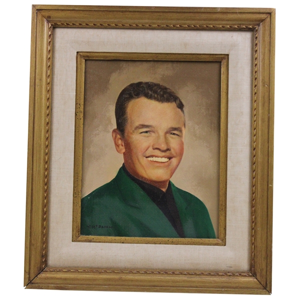 Jack Burke Original Oil Framed Portrait With Canvas Border by Artist Tom McDonald