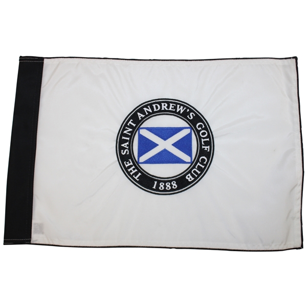 The St Andrews Golf Club Embroidered White Pin Flag 