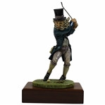 1980 Goldcrest Ltd Fresh Air Shot Swinging Golfer Sculpture 