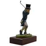 1980 Goldcrest Ltd Fresh Air Shot Swinging Golfer Sculpture 