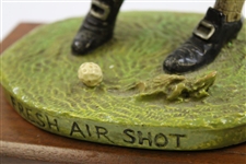 1980 Goldcrest Ltd Fresh Air Shot Swinging Golfer Sculpture 