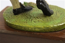 1980 Goldcrest Ltd Fresh Air Shot Swinging Golfer Sculpture 