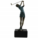 1991 Tom Bennett Limited Edition Bronze Woman Golfer Sculpture #66/500