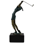 1991 Tom Bennett Limited Edition Bronze Woman Golfer Sculpture #66/500