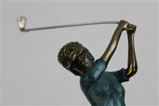 1991 Tom Bennett Limited Edition Bronze Woman Golfer Sculpture #66/500