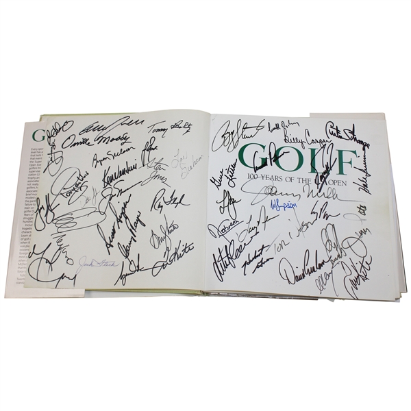 Tiger, Jack & 40+ other US Open Champs Signed Golf Hundred Years of The US Open JSA ALOA