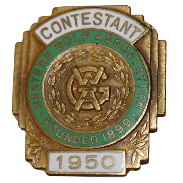 1950 Western Amateur Championship Contestant Badge - Charles Coe Winner 