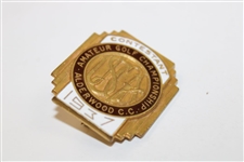 1937 US Amateur Championship at Alderwood GC Contestant Badge - Goodman Winner
