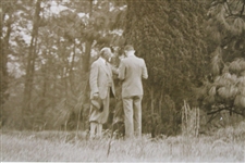 c.1931 Augusta National Golf Club Original Photo of Pine Tree w/Architects on 10th Hole