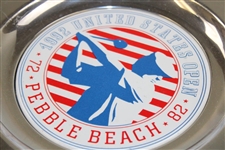 1992 US Open at Pebble Beach '1972-1982-1992' Commemorative Pewter Plate