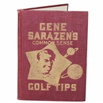 1924 Gene Sarazens Common Sense Golf Tips 1st Ed Book by Gene Sarazen