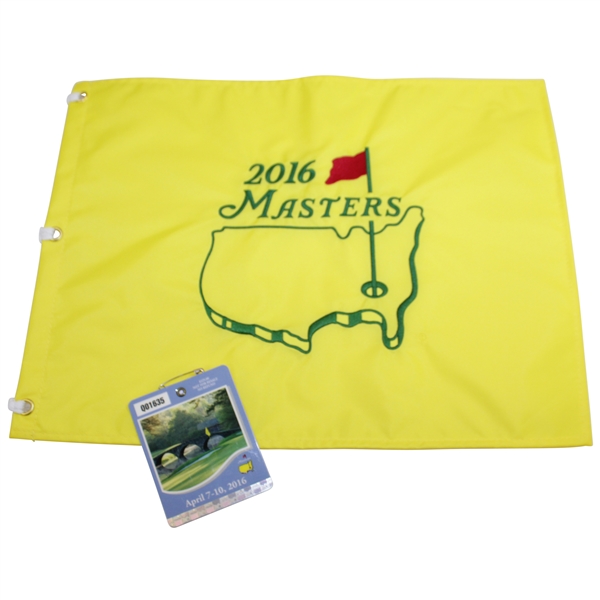 2016 Masters Embroidered Flag with SERIES 2016 Masters Badge #Q01635