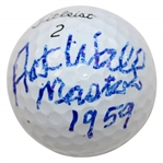Art Wall Signed Titleist Logo Golf Ball with Masters 1959 JSA ALOA
