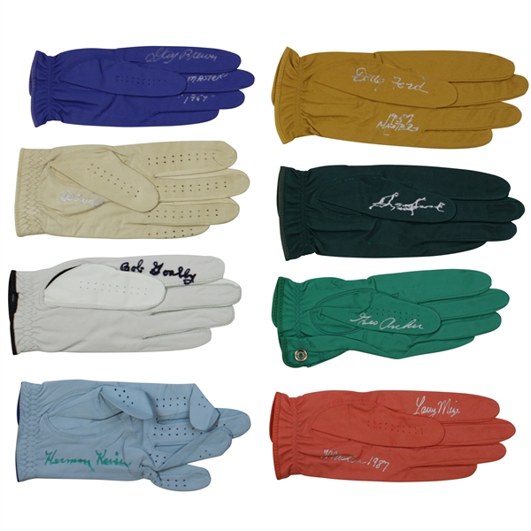 Snead, Keiser, Archer & Five (5) other Masters Champions Signed Golf Gloves JSA ALOA