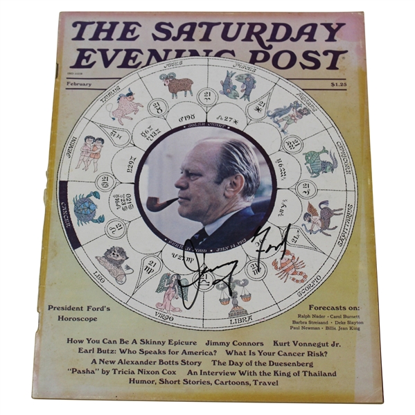 President Gerald Ford Signed Saturday Evening Post JSA ALOA