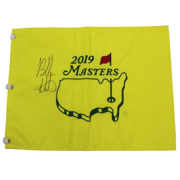 Bubba Watson Signed 2019 Masters Embroidered Flag JSA ALOA
