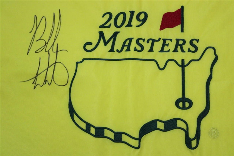 Bubba Watson Signed 2019 Masters Embroidered Flag JSA ALOA