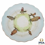 Light Blue Golfer with Caddy Themed Dish