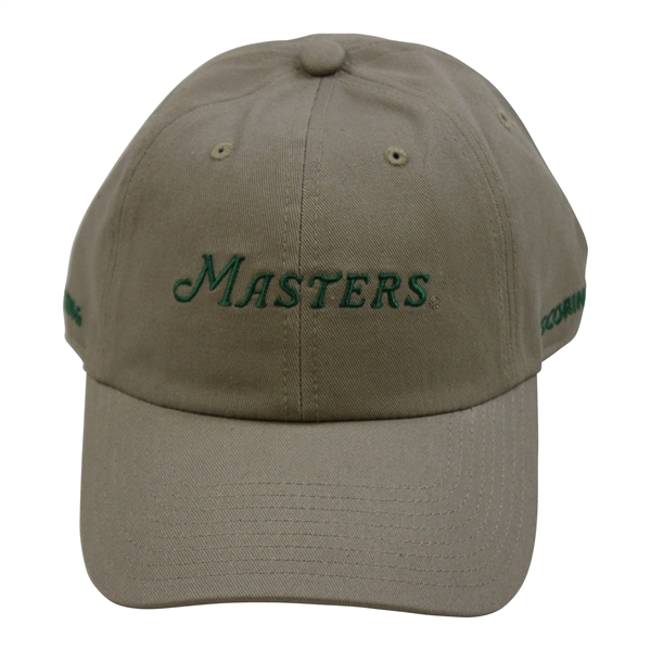 Masters Tournament Scoring Khaki Hat - Khaki w/Green Stitch