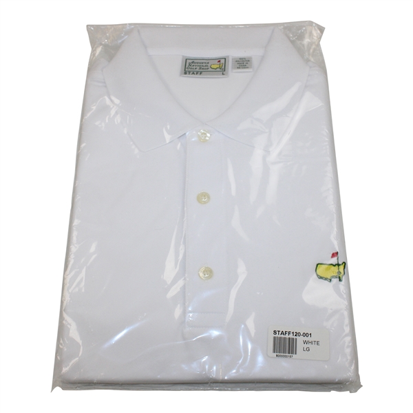 Augusta National Golf Shop Staff White Golf Shirt in Unopened Packaging - Size Large