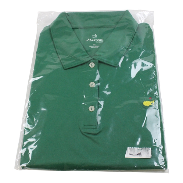 Masters Tournament Tech Pine Green Golf Shirt in Original Packaging - Size 2X