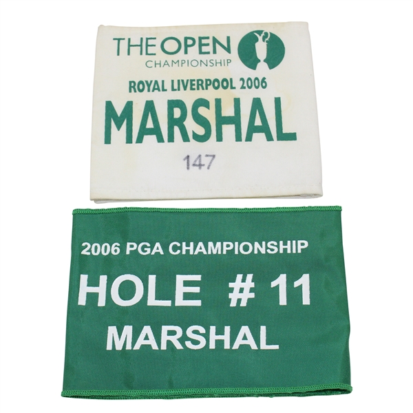 2006 OPEN Championship & 2006 PGA Championship Marshall Arm Bands - Tiger Wins