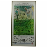 Trevino, Sifford, Goalby, Littler, Ford & Others Signed 1991 Doug Sanders Kingwood Celebrity Classic Poster - Framed JSA ALOA