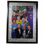 Coody, Goalby, Aaron, Archer, Brewer & Others Signed 1994 Doug Sanders Celebrity Classic Print by Moseley - Framed JSA ALOA