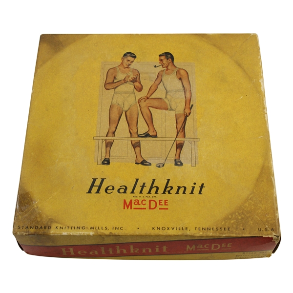 Circa 1940s Healthkit Macdee Golfer Themed Underwear Box