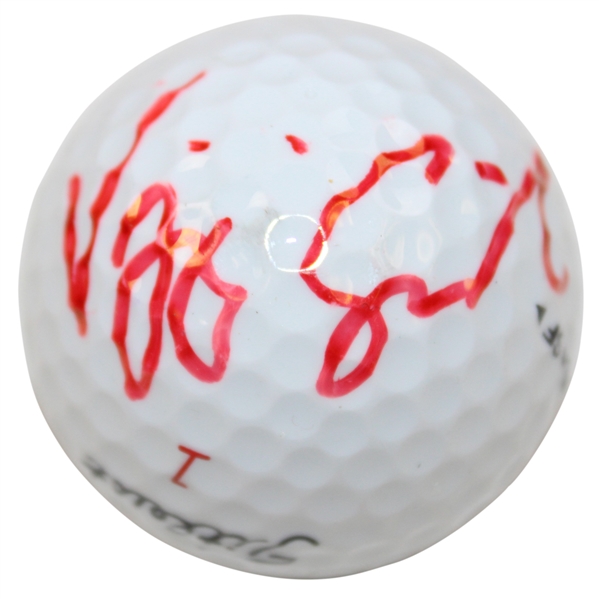Vijay Singh Signed Titleist Masters Logo Golf Ball JSA ALOA