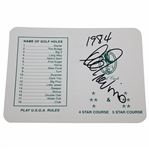 Lee Trevino Signed Shoal Creek Scorecard w/ 1984 Inscription - PGA Win Site JSA ALOA