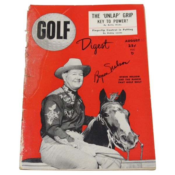 Byron Nelson Signed 1955 Golf Digest Rancher Magazine JSA ALOA