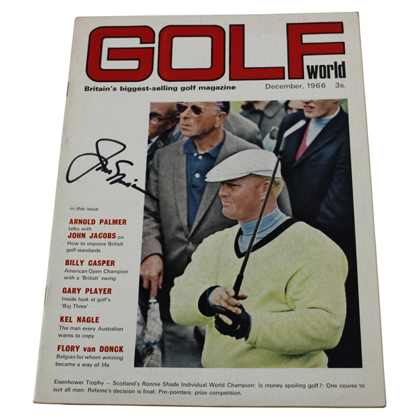 Jack Nicklaus Signed 1966 Golf World Newsstand Magazine JSA ALOA