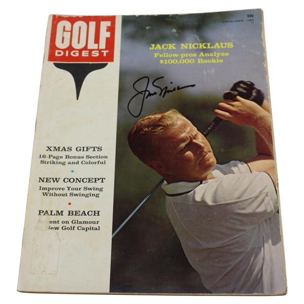 Jack Nicklaus Signed 1962 Golf Digest $100,000 Rookie Magazine JSA ALOA