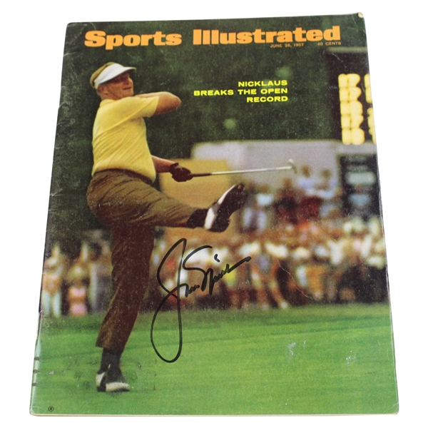 Jack Nicklaus Signed 1967 Sports Illustrated Us Open Magazine JSA ALOA
