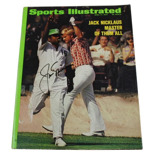 Jack Nicklaus Signed 1972 Sports Illustrated Masters Magazine JSA ALOA